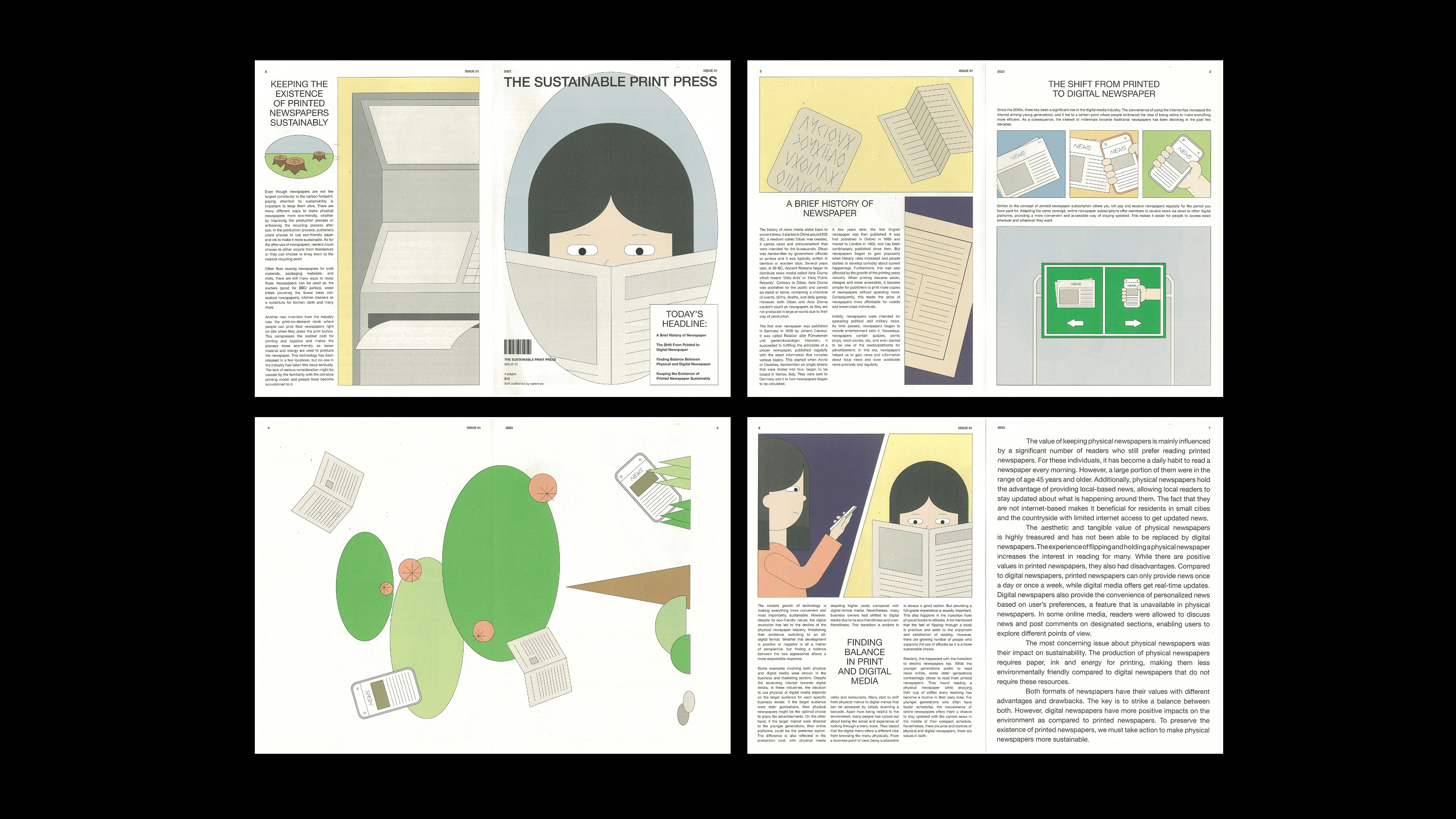 The Sustainable Print Press by carennza layout preview